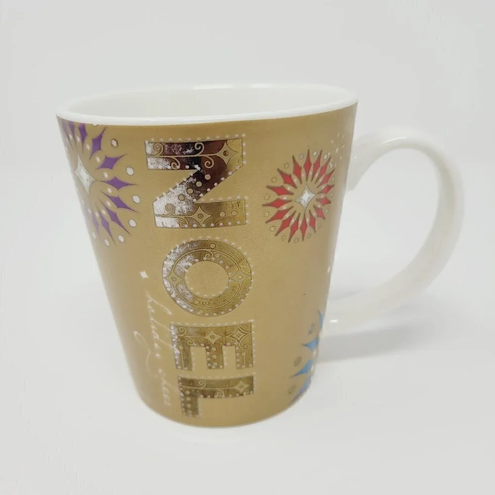 Starbucks Holiday 2006 Gold Foil NOEL Coffee Mug